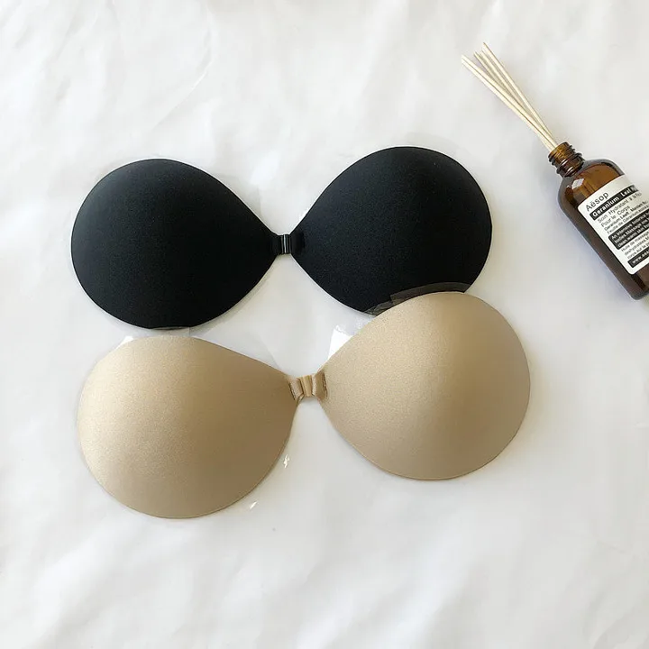 Fashion Women Sexy Lingerie Solid Silicone Adhesive Gel Push Up Finger Shape Backless Strapless Invisible Massage Bra