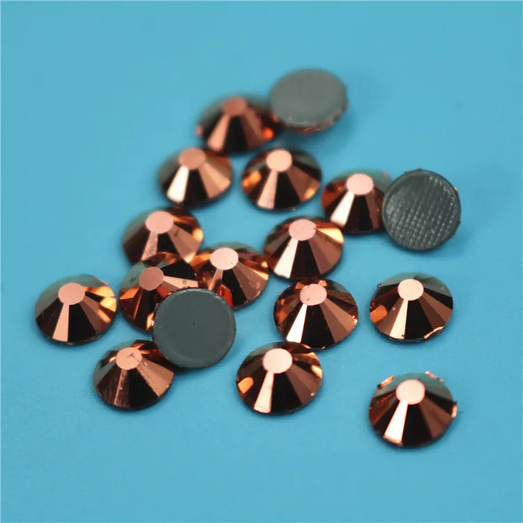 Новинка розовое золото дизайн ногтей стразы плоская задняя часть блестящий