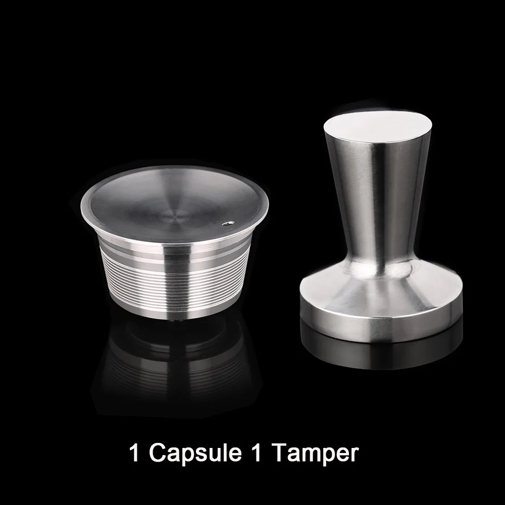 1 Capsule 1 Tamper Из нержавеющей стали многоразового использования Nescafe dolcee Gusto капсулы многоразового использования dolcegusto металла капсулы использования 500 раз капсулы многоразового использования - Цвет: 1 Capsule 1 Tamper