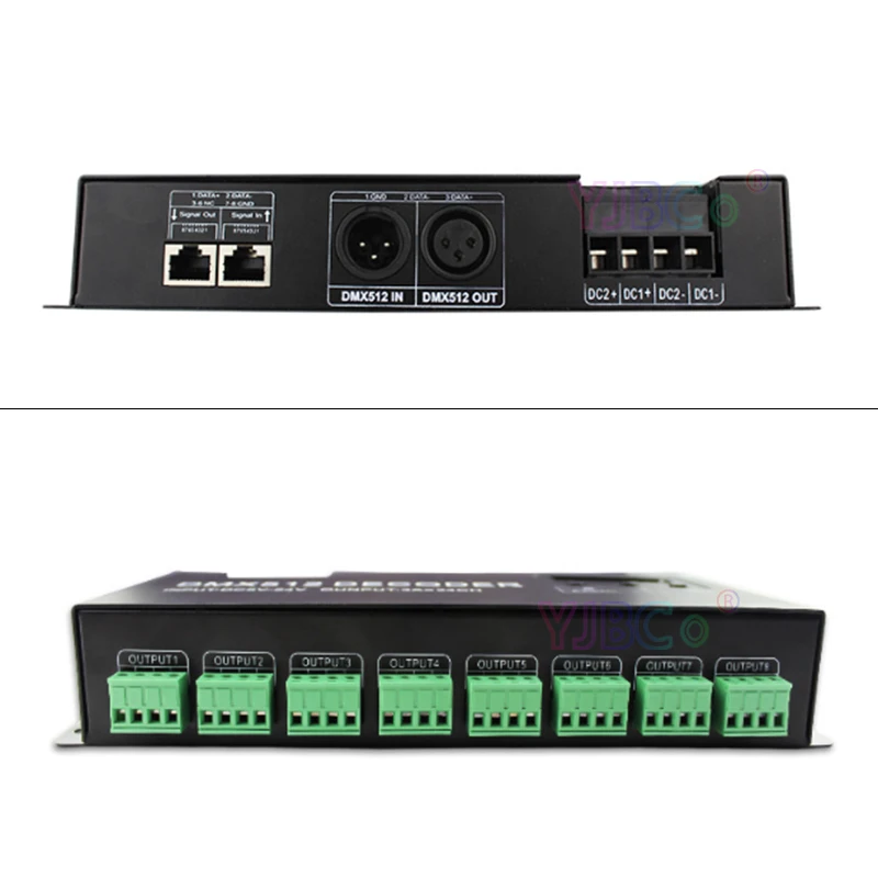 DC 5 в 12 В 24 24-канальный декодер DMX512 3 А * канала одноцветная Светодиодная лента RGB