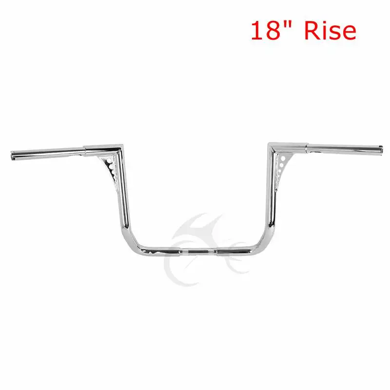 18 Inch Chrome Мотоцикл 1-1/" 12/14/16/18" Обезьяна Вешалки руль для Harley Touring комоды Упаковщики Road King Electra Street Glide FLHT - Цвет: 18 Inch Chrome