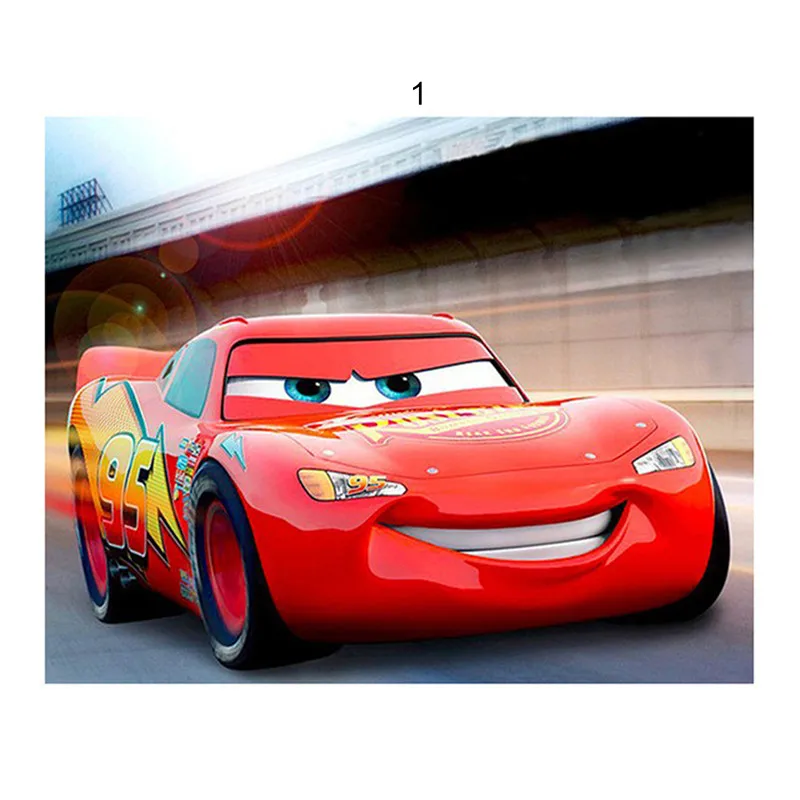 

Алмазная 5D картина «сделай сам», мультяшный автомобиль Маккуин, полная вышивка квадратными/круглыми стразами, вышивка крестиком, бриллиант...