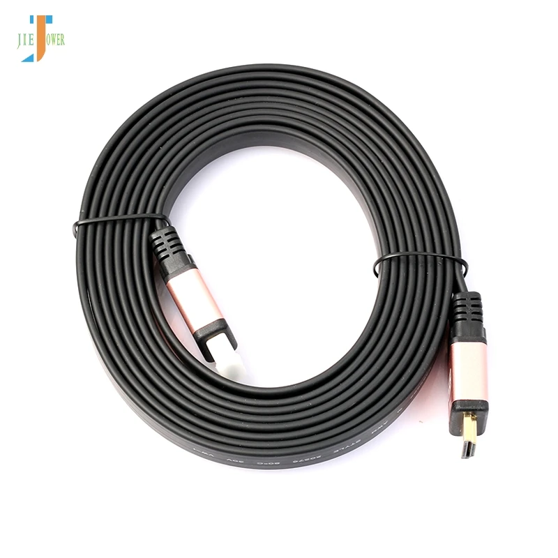HDMI совместимый кабель длиной 1 м 100 3 5 10 плоский штырь золотистый 4k на HD TV 2 0 4 в 1080P