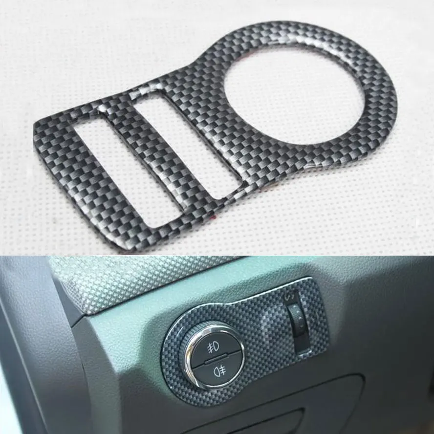 Carbon Fiber Car Headlight Fog Lamp Switch Control Button Trim Cover Frame For Chevrolet Camaro Colorado Chevy Cobalt Cruze | Автомобили и
