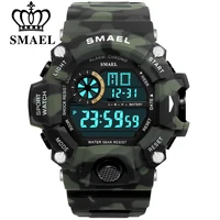 smael men sports watches shock military watch fashion camouflage wristwatches dive mens sport led digital waterproof watches