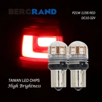 2pcs p21w 1156 ba15s r5w r10w side lights led lamps for car turn signals for motorcycle 15smd red light dc10 30v high brightness