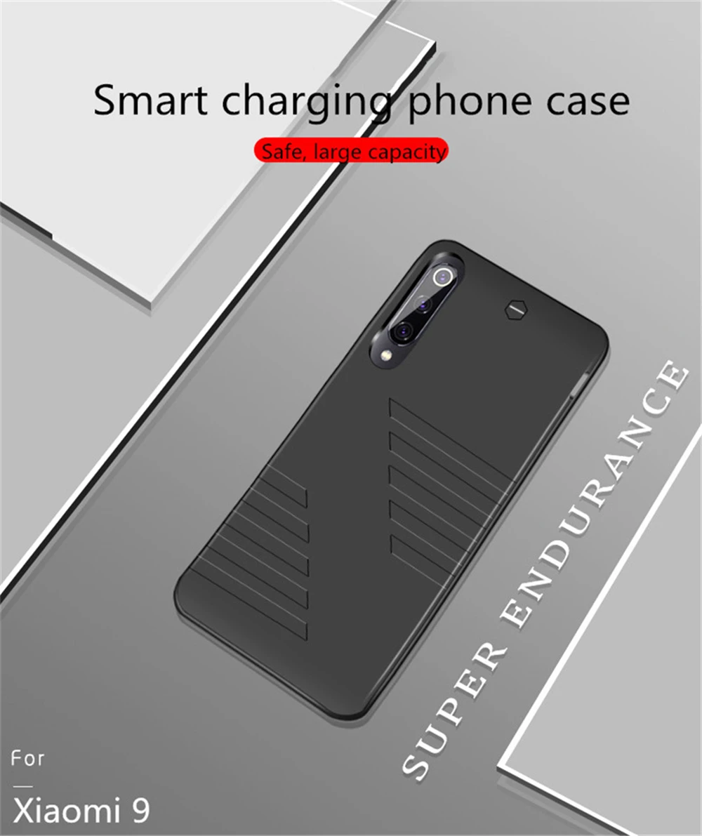 NTSPACE зарядное устройство чехол для Xiaomi Mi 9 power Case 6800 мАч ультра тонкий портативный Банк питания зарядная крышка расширенная батарея
