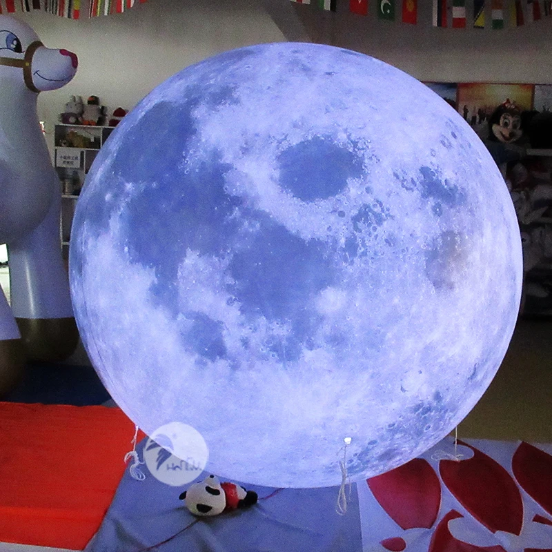 Рекламные 3м Надувные Луна планеты рекламный светодиодный шар|Воздушные шары и