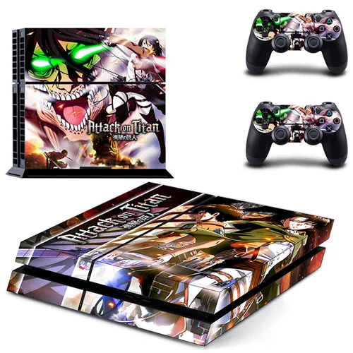 GYTM0861 Атака на Титанов PS4 кожи Стикеры наклейка для Sony Игровые приставки 4 консоли и 2 Пульты ДУ для игровых приставок PS4 кожи Стикеры винил - Цвет: GYTM0861