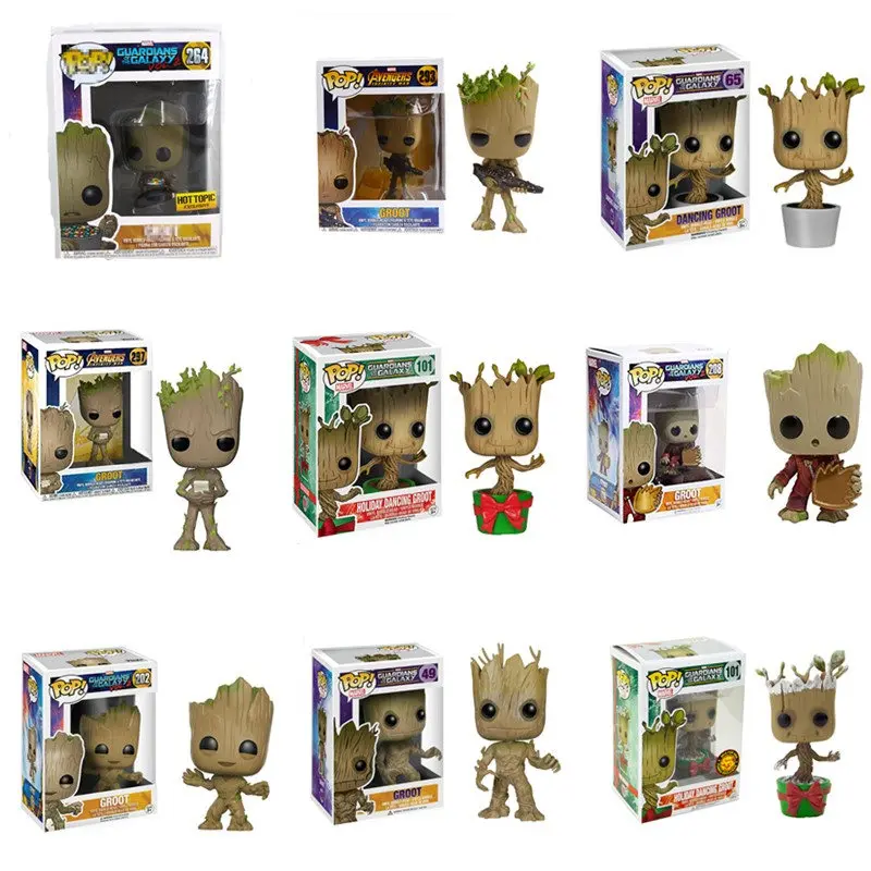 FUNKO POP Marvel Avengers3 groots guardiers of the Galaxy Grootted ПВХ Фигурки Коллекция Модель игрушки для детей