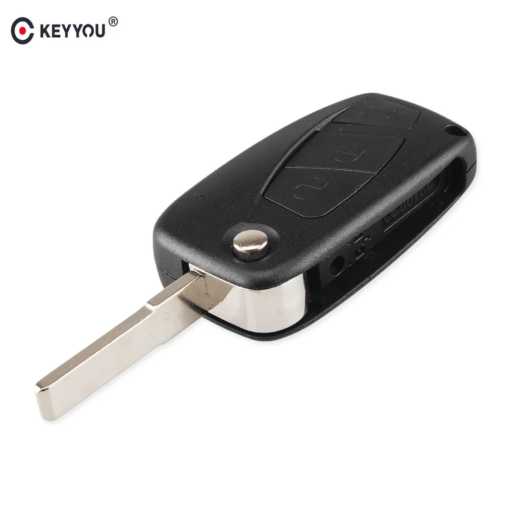 KEYYOU 10 шт./лот 3 BT дистанционный ключ оболочки для Fiat 500 панда идея Punto Stilo Ducato Uncut SIP22