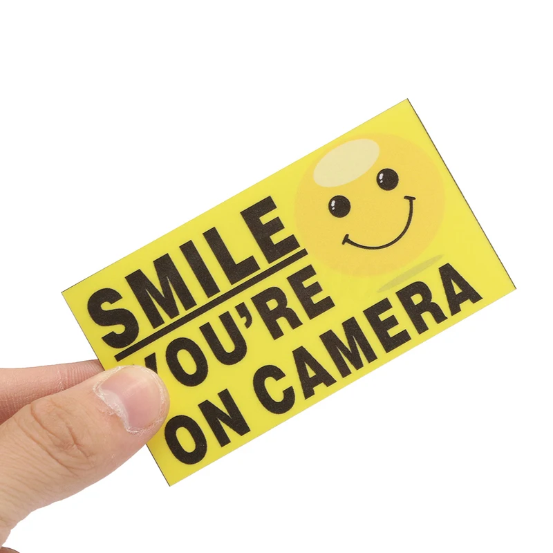 5 шт./лот 9x5 см виниловые защитные наклейки Smile You is On Camera Video будильник знаки