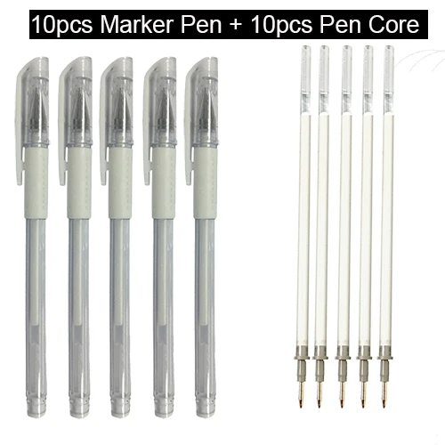 10pcs(Pen and Core) Маркер для бровей ручка татуировки аксессуары новые продукты микроблейдинг тату хирургический маркер для кожи ручка для постоянного макияжа поставки - Color: 10pcs(Pen and Core)