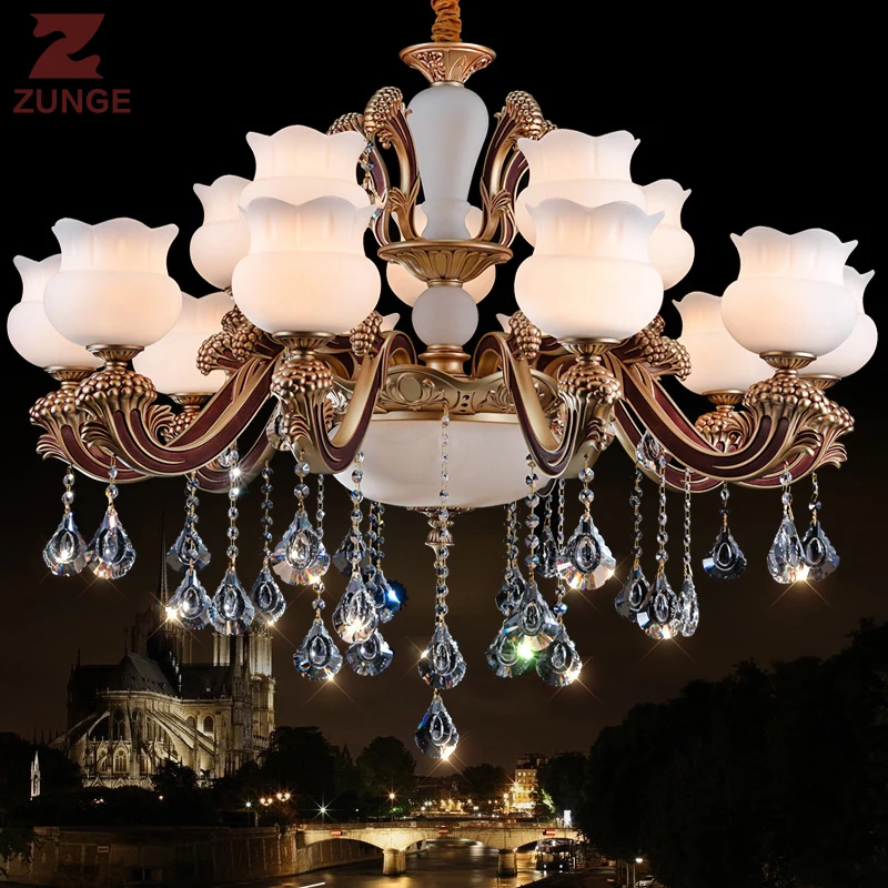 Современные хрустальная люстра подвеска освещение Z187 для гостиная цинковый