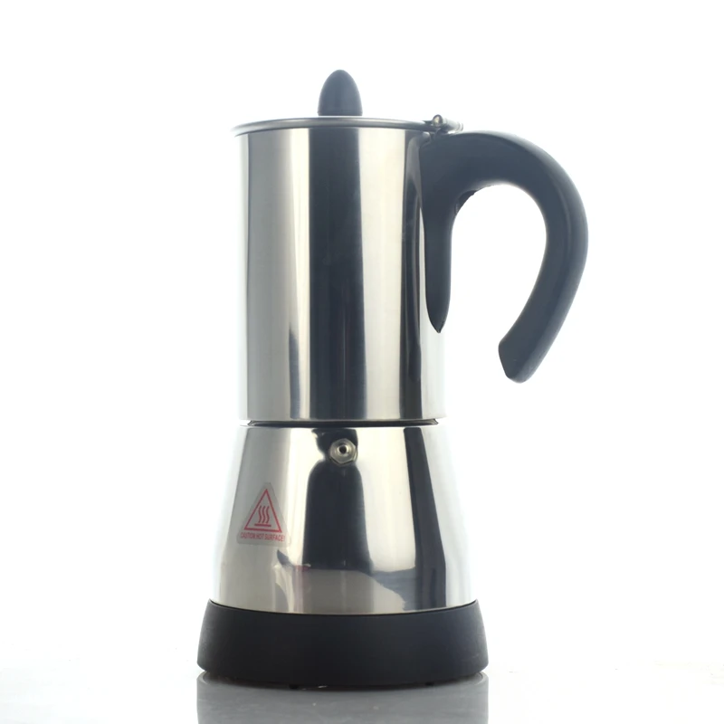 Электрическая кофеварка для эспрессо 1 6 чашек Moka Pots 220 в евро вилка 304 нержавеющая
