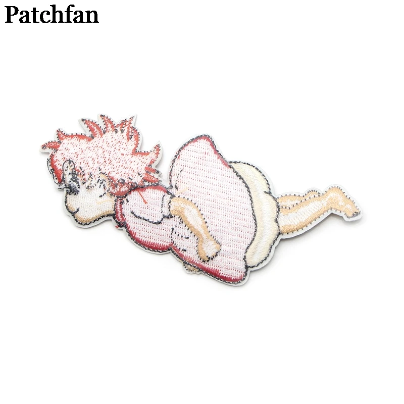 Patchfan Мультфильм Дети DIY вышитые патчи железные на одежде рюкзак шлем для