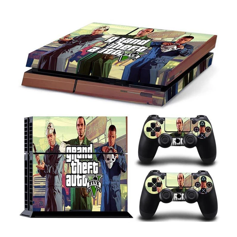 Grand Theft Auto 5 GTA для PS4 консоли виниловые наклейки кожи контроллер Playstation Cover Skin 4 + 2