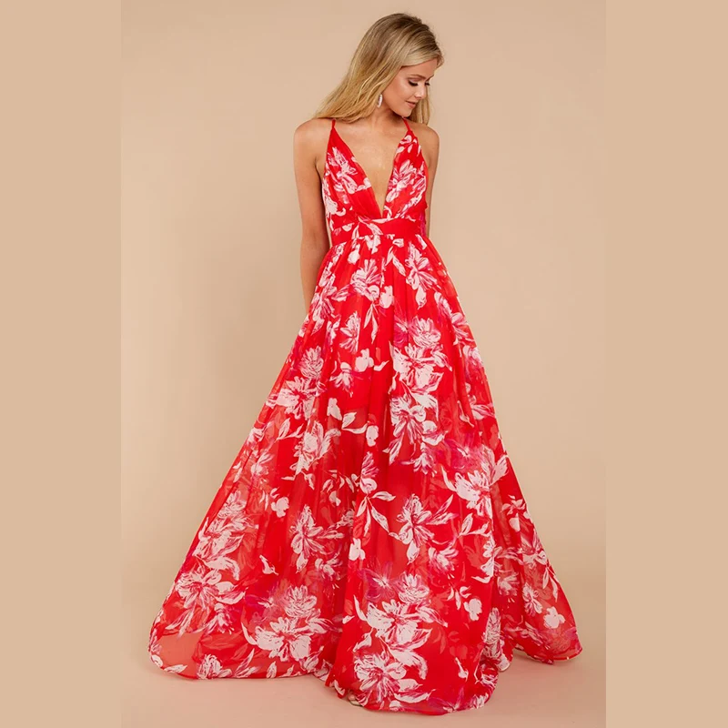 Женское длинное платье макси в богемном стиле с v образным вырезом рукавом три