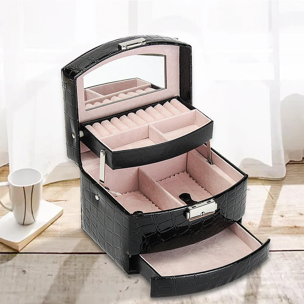 Новый мини путешествия украшение из искусственной кожи Box/ювелирные изделия