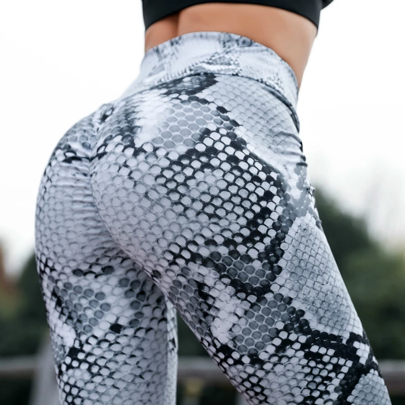 

Women Print Fitness Push Up Leggings High Waist Workout Legging Pants Fashion Female Snake Skin Printed Leggings Plus Size