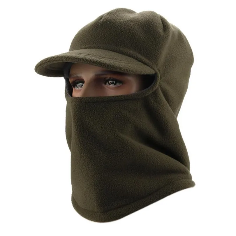 H221 Army green Велосипедный зимний флисовый теплый чехол для лица, защита от пыли, ветрозащитная Лыжная маска, капюшон для сноуборда, защита от пыли, велосипедные термальные Балаклавы, шарф - Цвет: H221 Army green