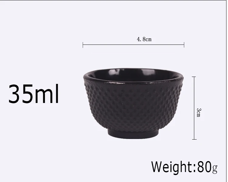 

Hot Sale 2pcs Cast Iron Teacups Set Teacup Cups Mugs For Japanese Tetsubin Drinkware 35ml Handmade Kung Fu Tools Top-grade Mug