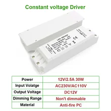 30 Вт электронный трансформатор AC230V или AC110V выход DC12V Потолочный