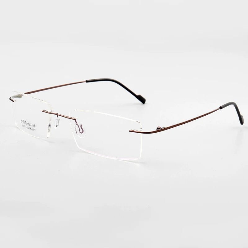 Sunny spot wholesale new frameless memory metal myopia glasses frame anti-blue computer radiation glasses frame