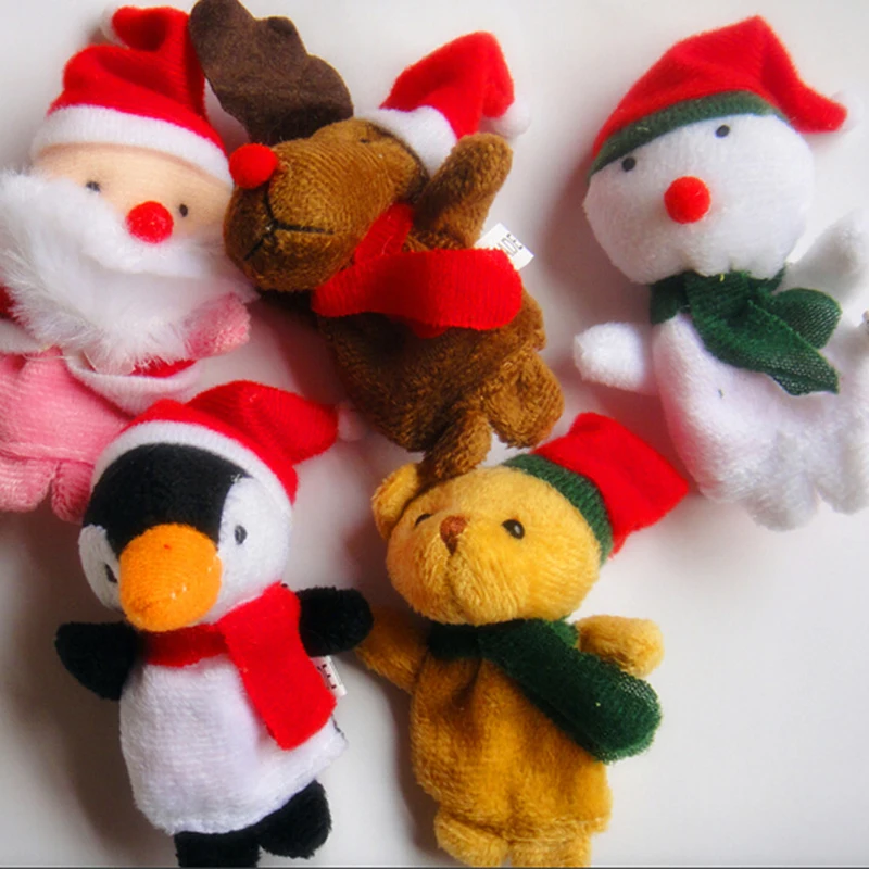 1 шт. мультяшный Санта Клаус Wapiti Snowmen бархатный Пальчиковый кукольный пальчик