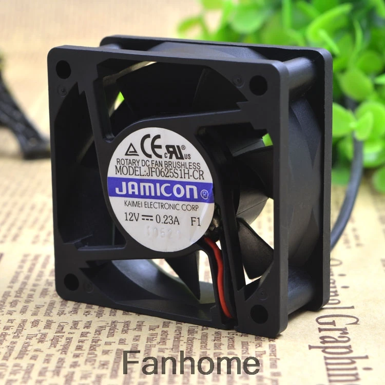 Инверторный бесшумный вентилятор для Тайваня jamicon 12V 0.23A JF0625S1H-CR 6025 6 см |