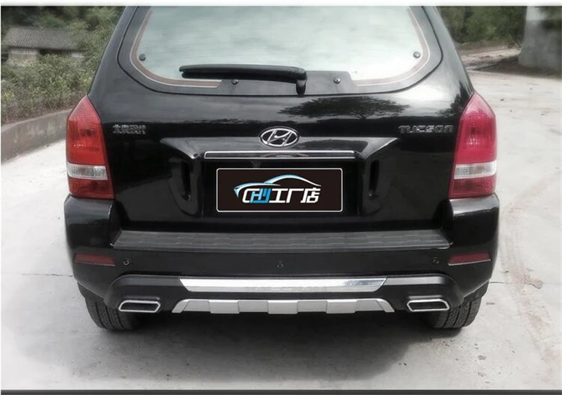 Jioyng для hyundai Tucson 2013- передний+ задний бампер диффузор бамперы защита для губ противоскользящая пластина ABS хромированная отделка