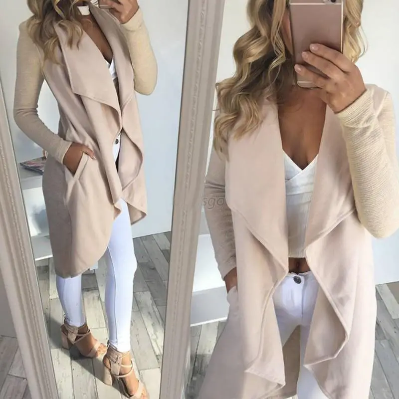 Женский длинный кардиган однотонный осенний Тренч размеры S XL|autumn trench|coat trenchwomen long