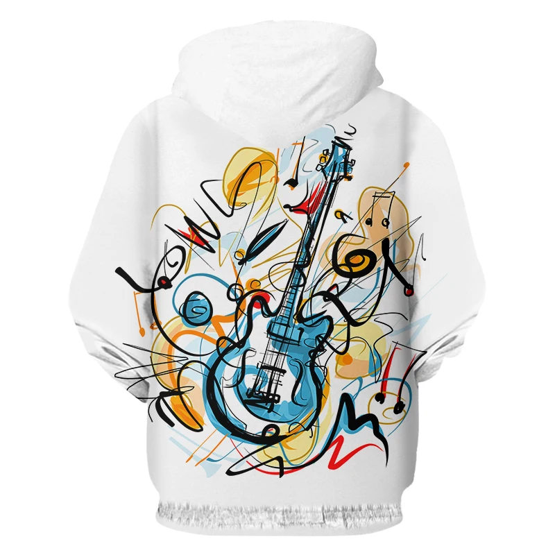 UJWI new funny glossy 3D printing men's fun zipper jacket creative graffiti style Guitar men clothing | Мужская одежда