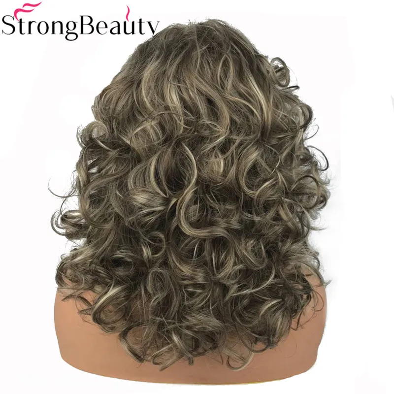 StrongBeauty женские длинные кудрявые прямые парики синтетический парик без