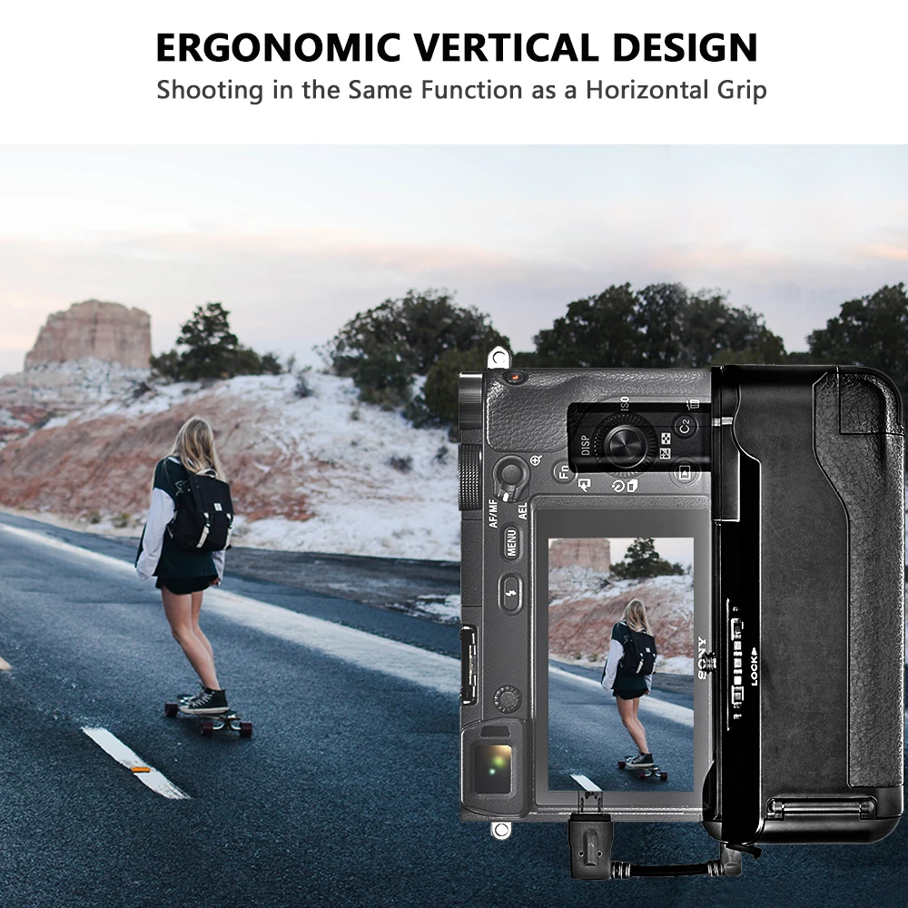 Travor Вертикальная Батарейная ручка для SONY A6300 беззеркальная цифровая камера Батарейная ручка подарок ИК пульт дистанционного управления работа с NP-FW50