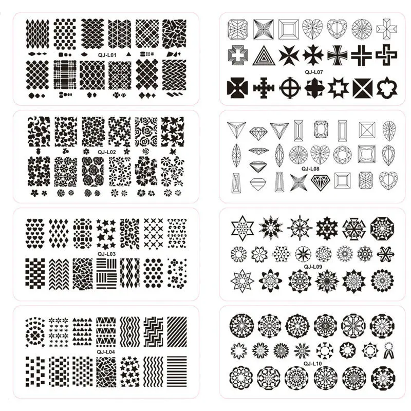 3 шт./лот печать в виде цветка кружева ногтей штамповки пластины изображение из