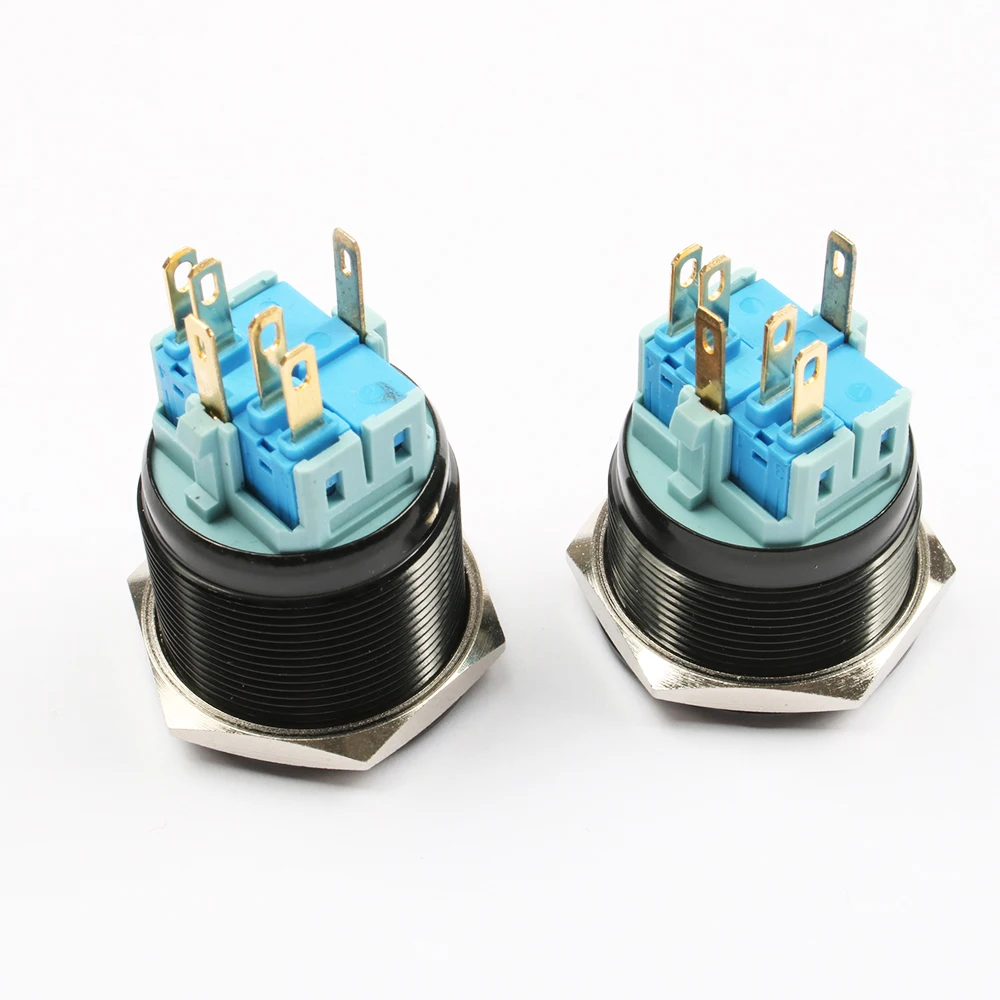 25 миллиметровый Алюминиевый металлический кнопочный переключатель