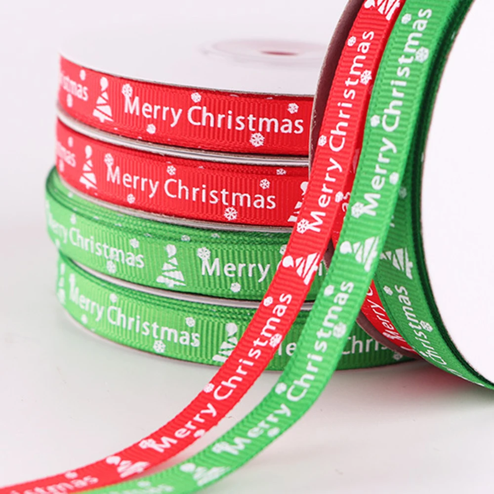 22 метра Счастливого Рождества Свадьба атласная лента Гро полиэфирные ленты Лот