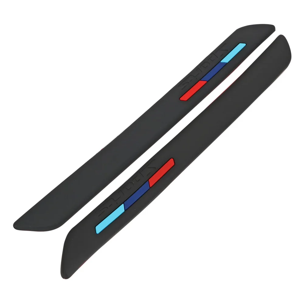 Черный 2pcs Anti-Scratch Sticker Edge Corner Strips Bumper Protective Guard Bar Bumper Crash Styling Moulding Car Anti-collision Strip - Цвет: Черный