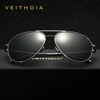 Солнцезащитные очки VEITHDIA унисекс, модные зеркальные авиаторы с поляризационным покрытием, для вождения, для мужчин и женщин