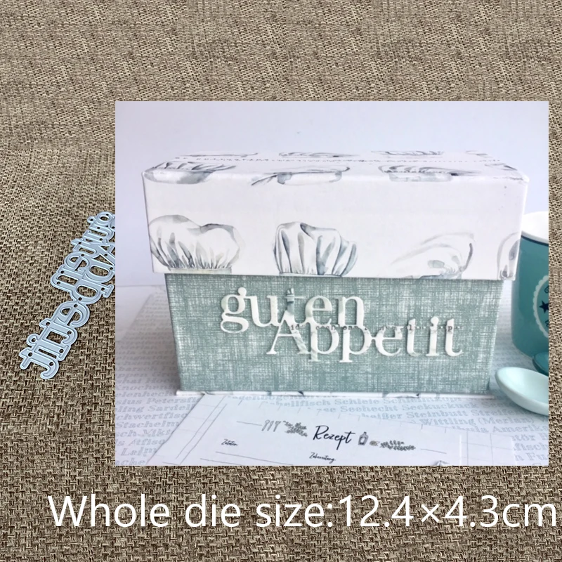 

XLDesign Craft Metal Cutting Die cut die German Enjoy your meal letters Скрапбукинг альбом бумажная карта ремесло тиснение высечки