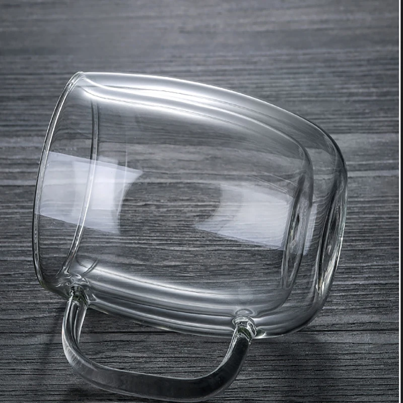 Double Coffee Cup With Handle mug Insulated double Glass creative gift milk Drinking utensils | Дом и сад