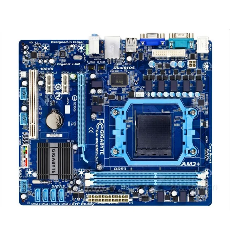 Оригинальная Материнская плата Gigabyte для DDR3 разъем AM3 материнская настольного ПК
