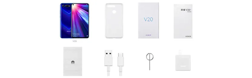 Honor View 20 смартфон V20 6," Fullview 4000 мАч SuperCharge Kirin 980 Восьмиядерный Android 9 45MP AI камера OTG NFC мобильный телефон
