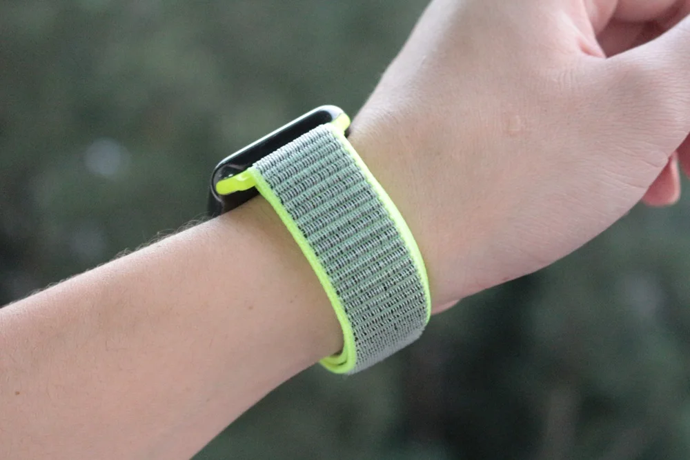 Спортивный ремешок URVOI для apple watch, серия 5, 4, 3, ремешок для iwatch, воздухопроницаемый, застежка-крючок, тканый нейлон, 40 мм, 44 мм