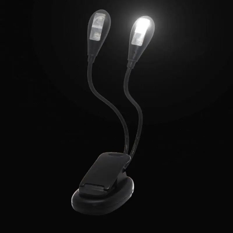 VKTECH 4 светодиодный держатель с зажимом и USB питанием, Светодиодный настольный светильник с батареей, мини настольный светильник, Гибкая Настольная лампа для дома с вращением на 360 градусов