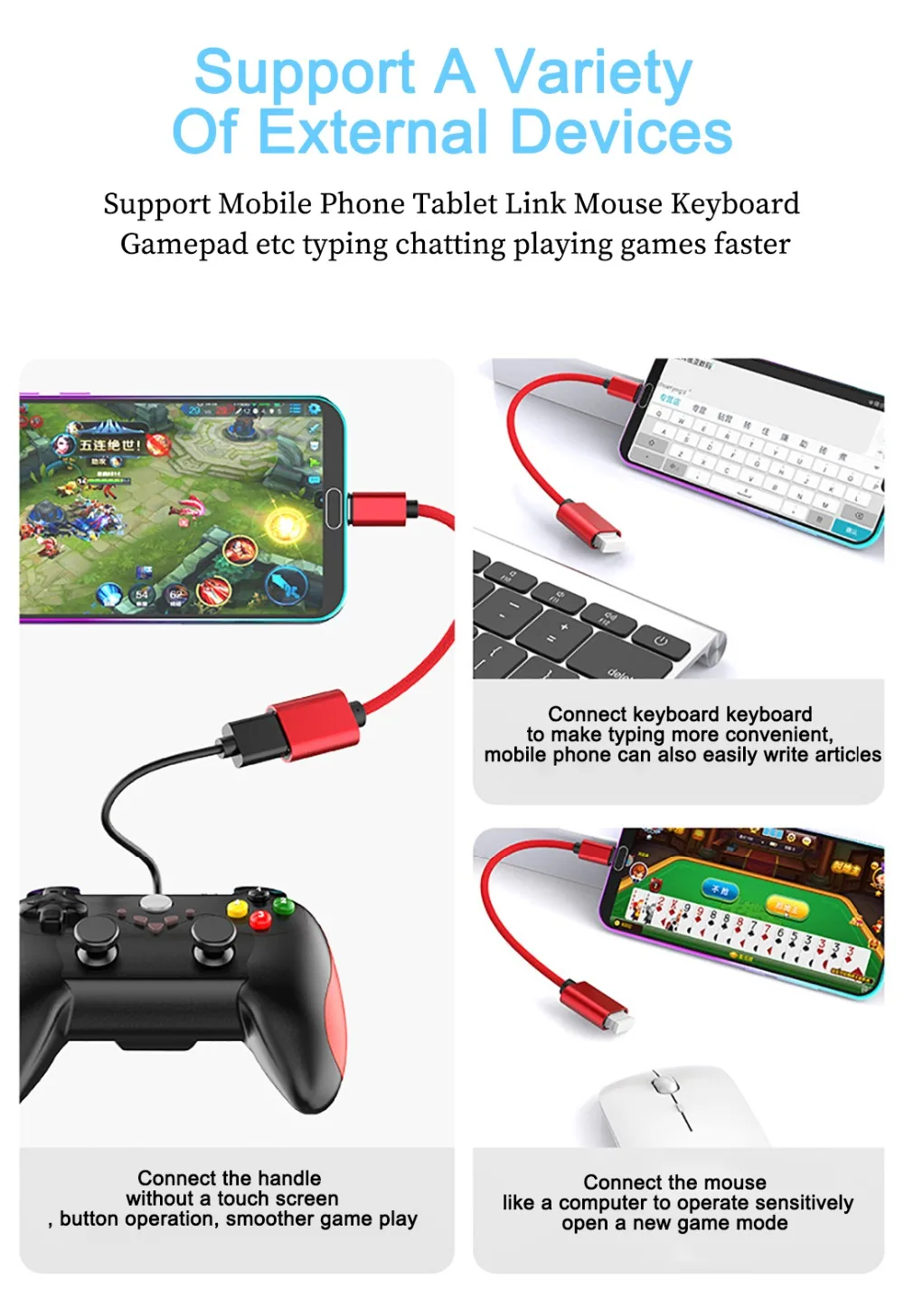 OTG кабель для Android Micro USB передачи данных с OTG разъем питания для Xiaomi htc samsung Tablet USB адаптер «Папа-мама»