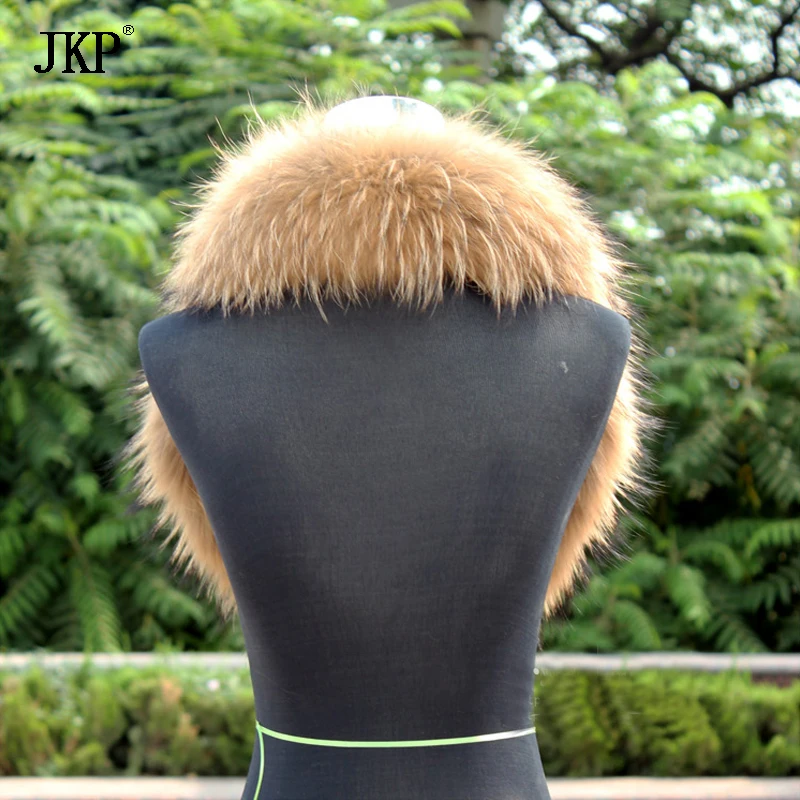 

Free Shipping Real raccoon fur collar natural Genuine Big Raccoon Fur Collar scarf warp shawl winter neck warmer