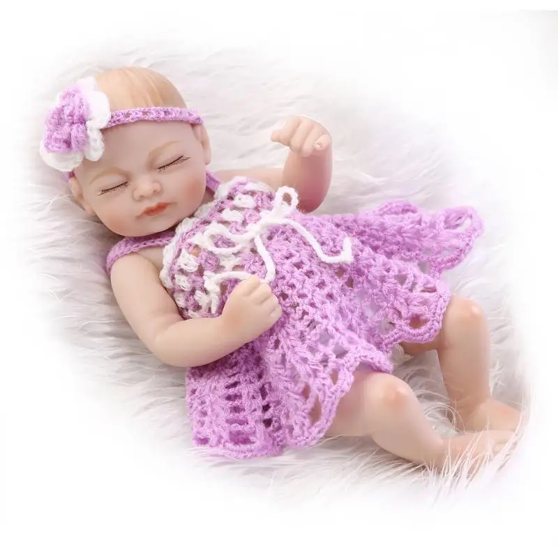 

27cm Soft Silica gel Appease Doll reborn lifelike baby silicone Reborn Emulation dolls play house toys For Children gifts