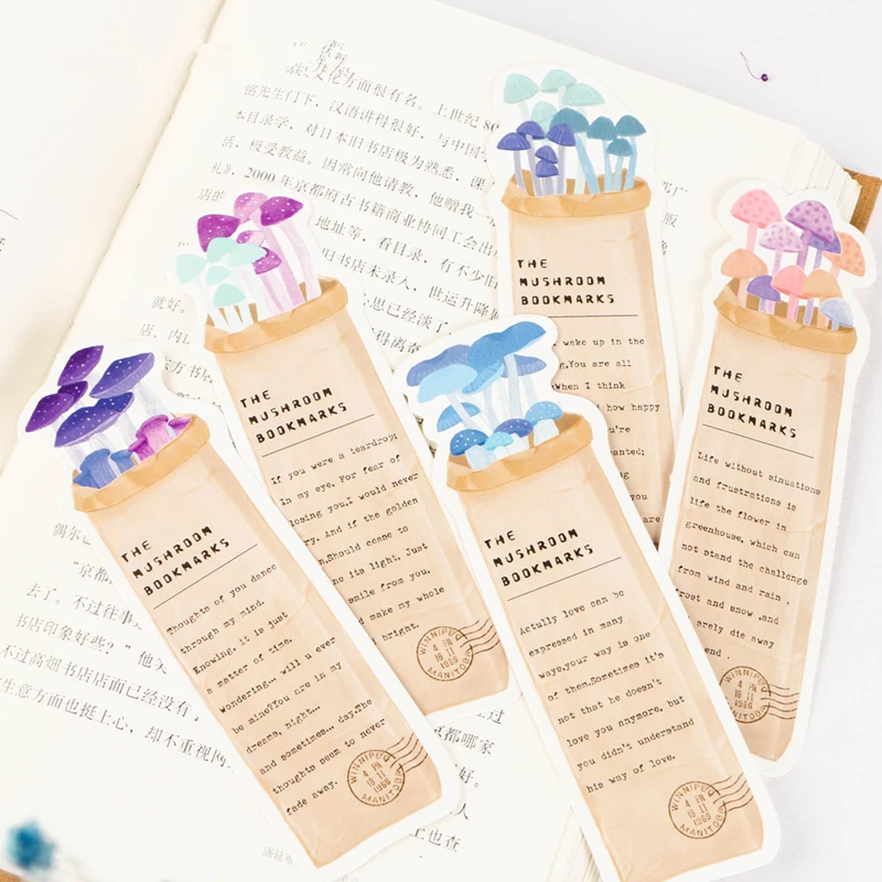 30 шт./упак. японский креативный канцелярский гриб оригинальная бумага Bookmarks